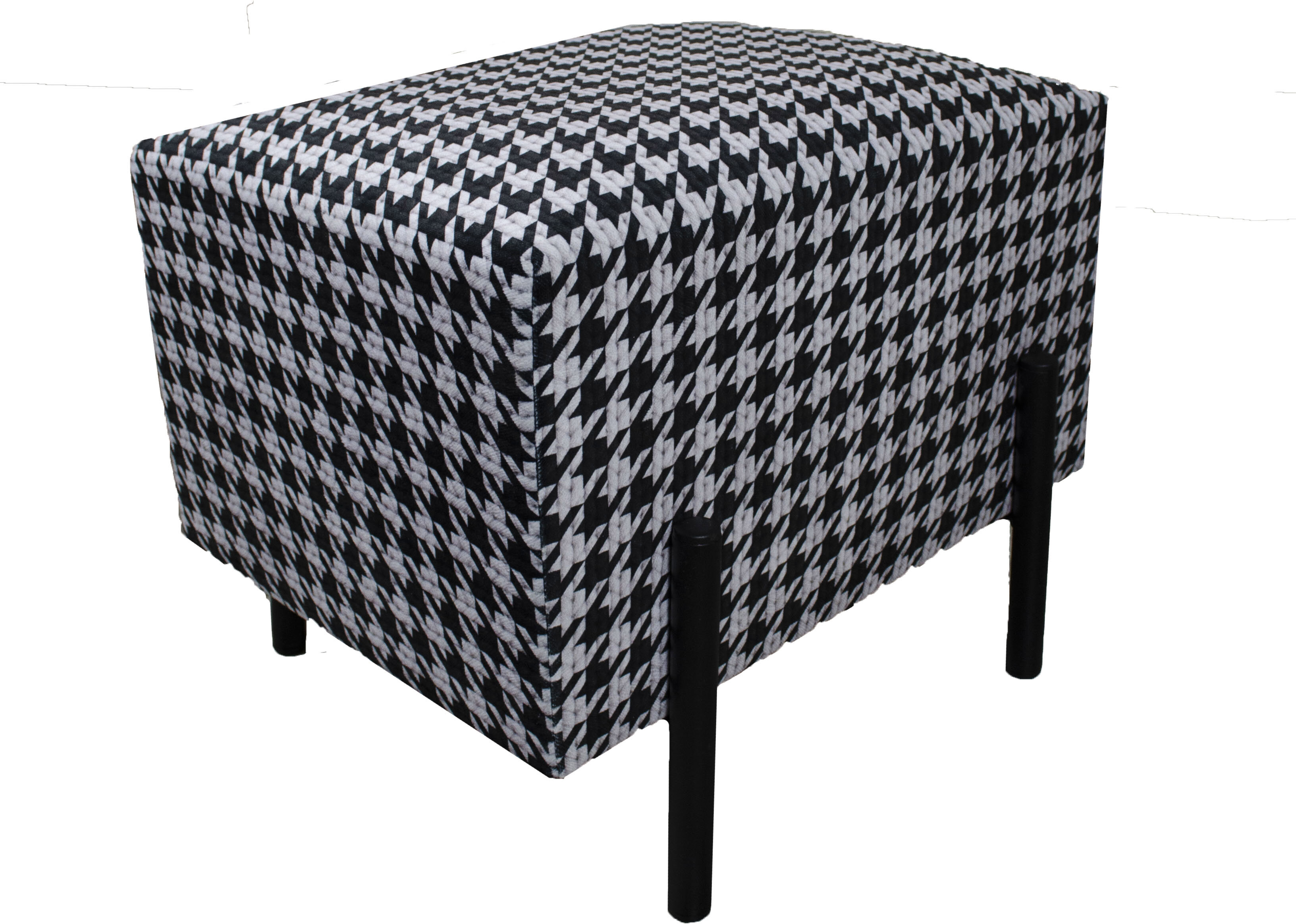 91075378 Пуф 50x43x38 см цвет черно-белый STLM-0470906 OCTOBER HOME