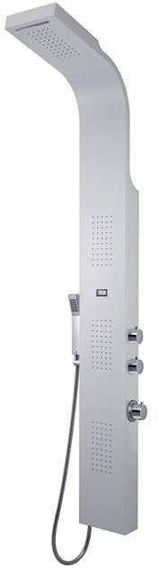 GEDY Настенная металлическая душевая стойка в современном стиле с переключателем и ручным душем sun-id-1478591 - Вид №1