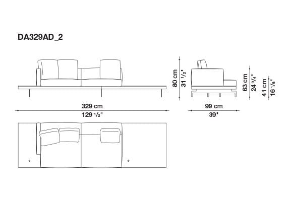 3-местный тканевый диван B&B Italia док ARCH-00033457 - Вид №169
