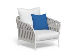 Тканевое садовое кресло с подлокотниками