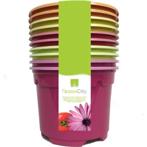 Набор горшков ГазонCity «Дуо» 9x6.8 см 0.3 л x 10 шт.