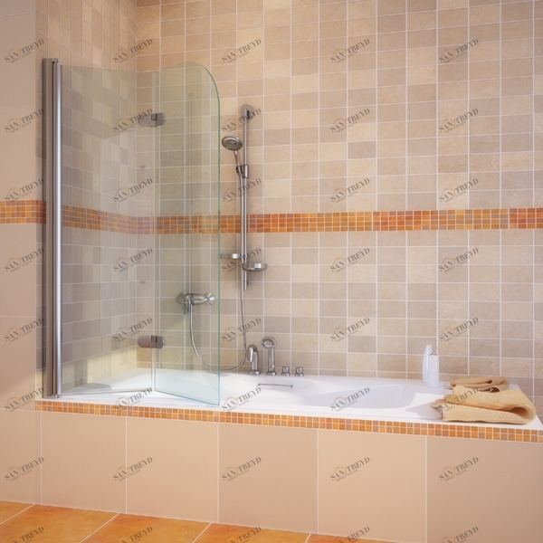 60X150GV102 Душевое ограждения на борт вынны GUTEWETTER Германия LUX