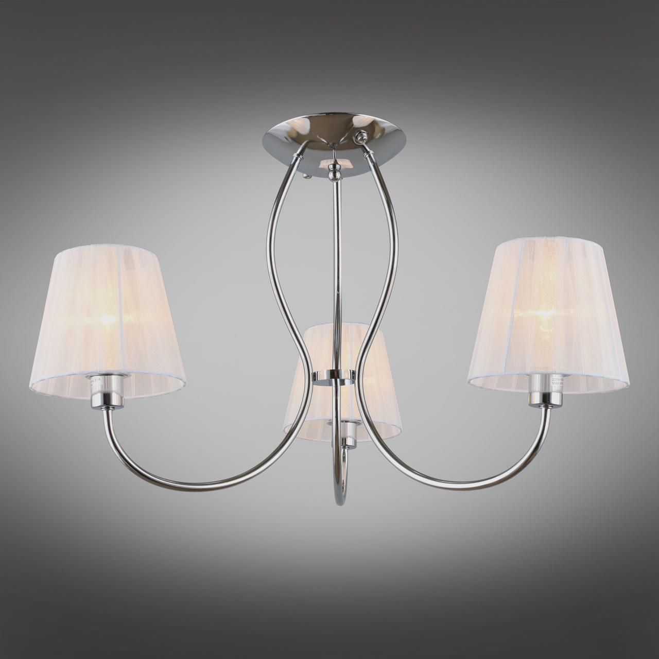 Потолочная люстра Omnilux Pontinia OML-65207-03 OMNILUX PONTINIA 328316 Белый;хром  - Вид №1