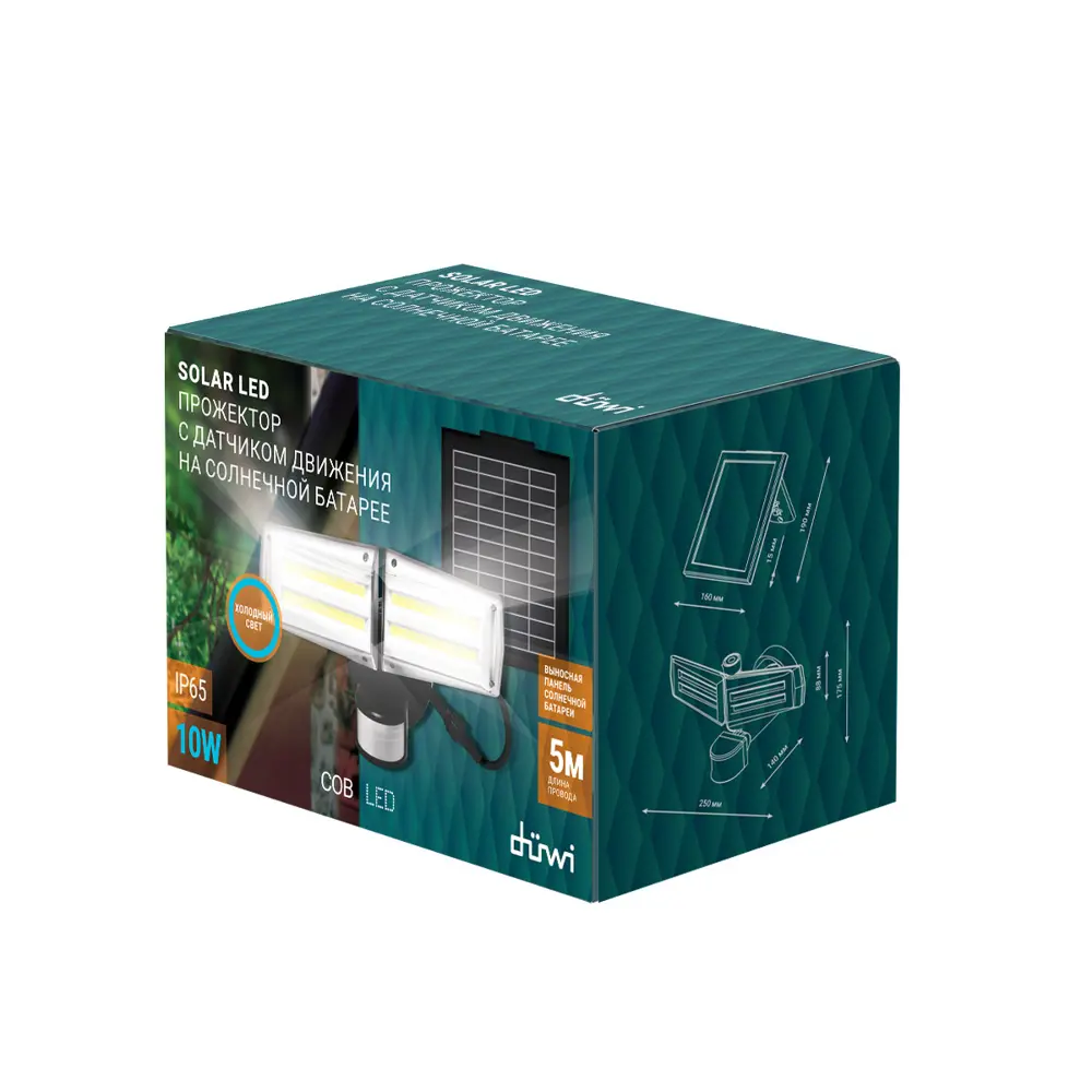 Прожектор светодиодный Solar, выносная панель, IP65 83184587 STLM-2159281 DUWI  - Вид №1