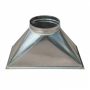 Переход c прямоугольного на круглое сечение (оц. сталь) 700х400-d315