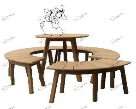 Host & Home Высокий круглый деревянный журнальный столик Tiera sun-id-1461242