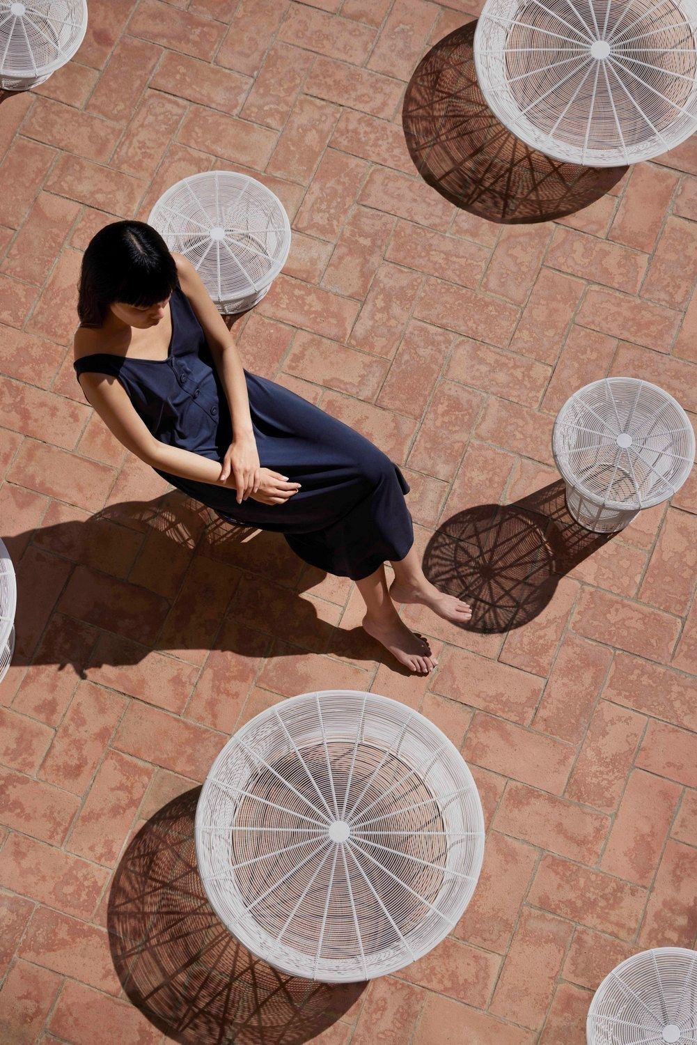 Из нержавеющей стали круглый низкий сад журнальный столик GANDIABLASCO Арам ARCH-00080197 - Вид №7