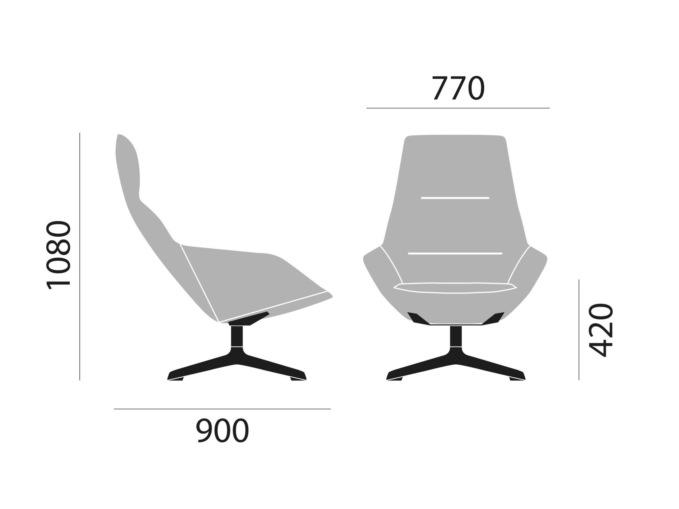 Вращающееся спицевое кресло с подлокотниками Brunner ray soft ARCH-00074338 - Вид №2