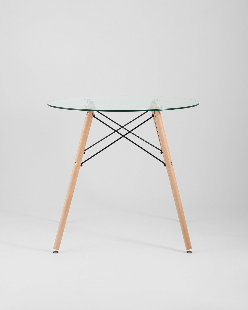 Стол обеденный круглый прозрачный D 80 см Eames DSW STOOL GROUP  00-3958833 Прозрачный  - Вид №2