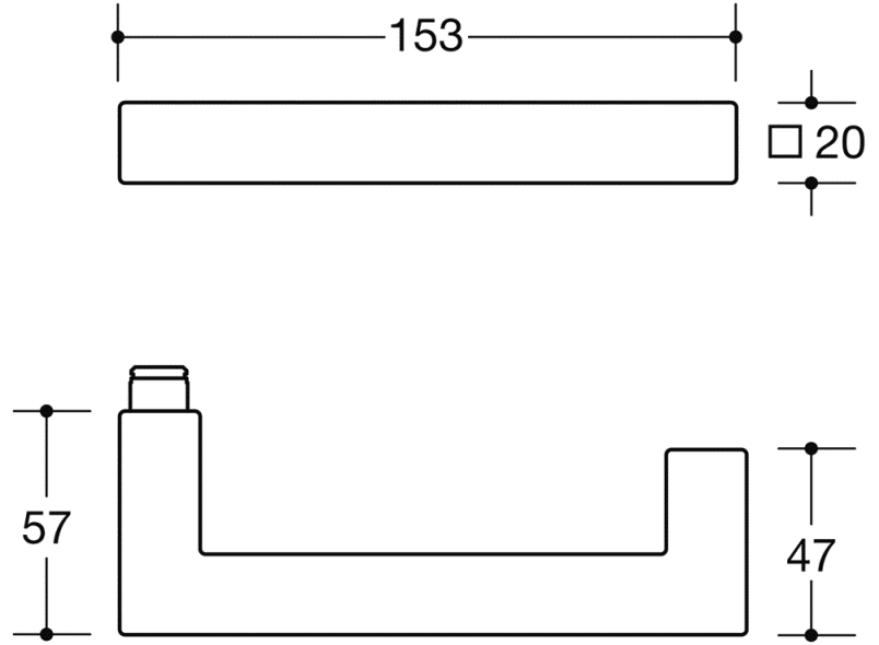 103XAH Дверная ручка (х-техник) HEWI System 100 | Edelstahl  - Вид №1