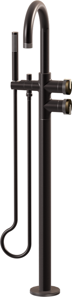 E-11554-R1VBB-L1PN-GM Смеситель напольный отдельностоящий (внешняя часть) GRAFF MOD+