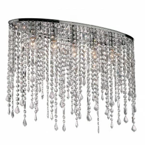 Потолочный светильник серебристый Ideal Lux Rain Pl5 Trasparente IDEAL LUX ДИЗАЙНЕРСКИЕ, RAIN 00-3890362 Серебро