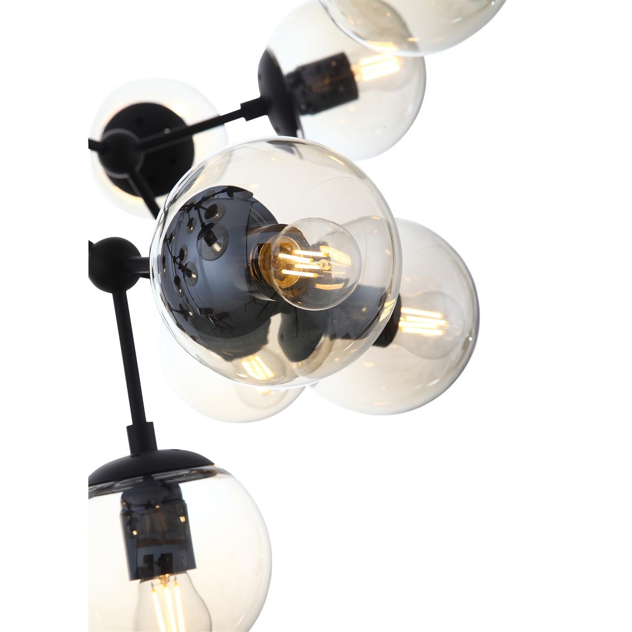 Подвесная люстра ST Luce Stampo SL549.413.30 серая ST LUCE ДИЗАЙНЕРСКИЕ, STAMPO, ШАР 220825 Серый  - Вид №1