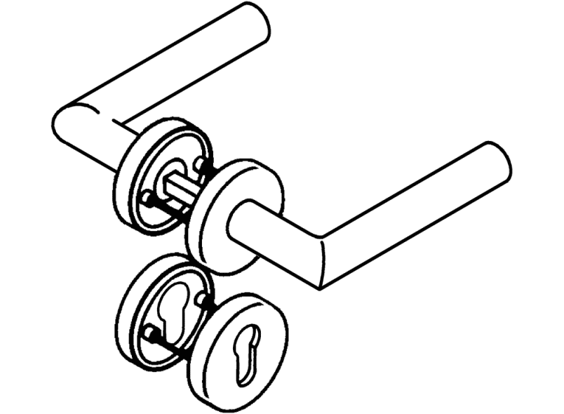 162XAH11.230 Комплект противопожарной защиты модель 162x HEWI Beschläge für Innentüren  - Вид №3