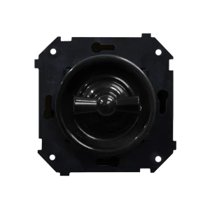 Выключатель встраиваемый Electraline 2 клавиши цвет черный