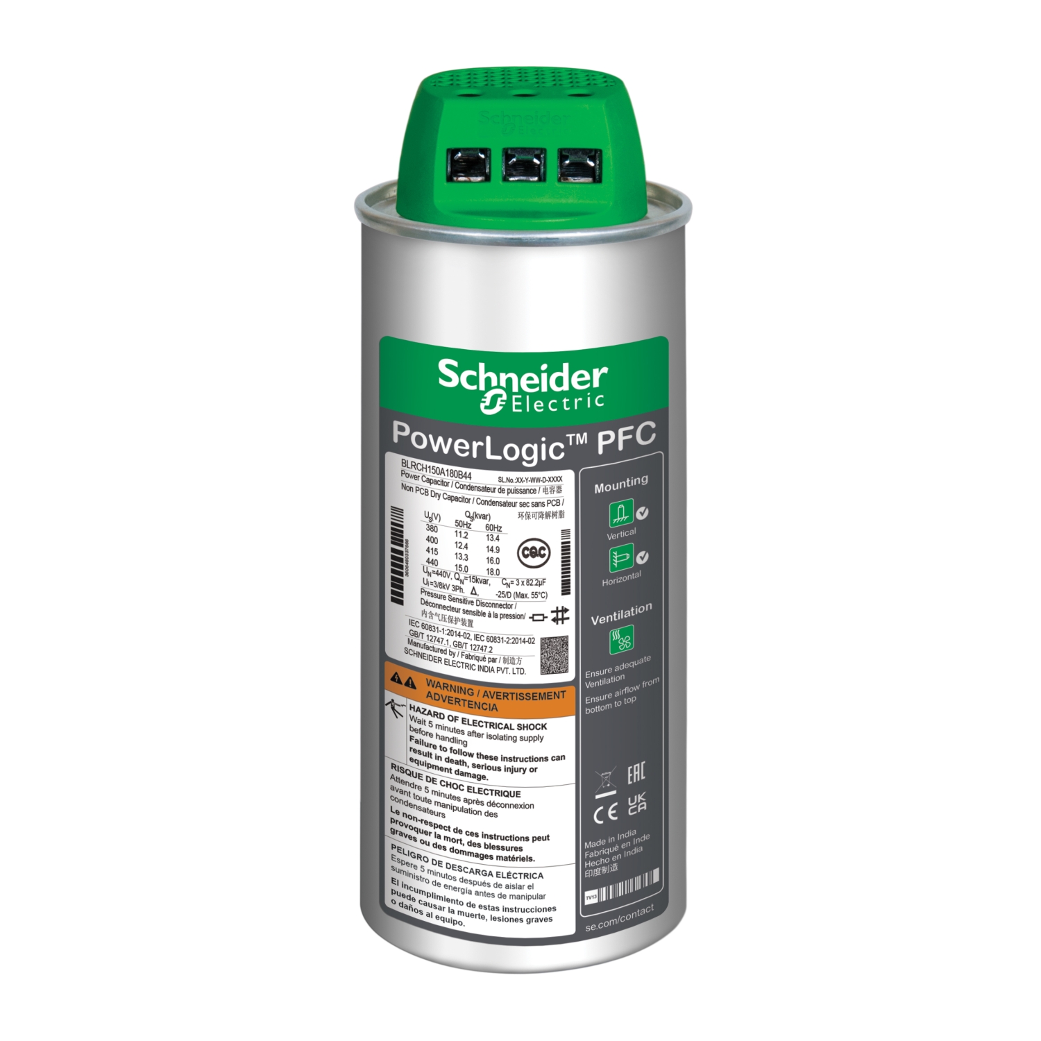 BLRCH288A346B48 Конденсатор VarPlus Can 28,8 кВАр 480В Schneider Electric PowerLogic 