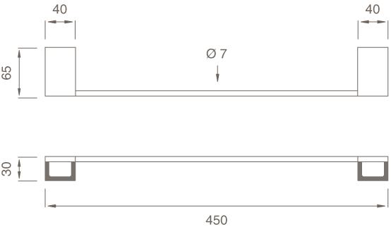 Ceadesign Вешалка для полотенец из нержавеющей стали Duet - accessori Det 83 - Вид №2