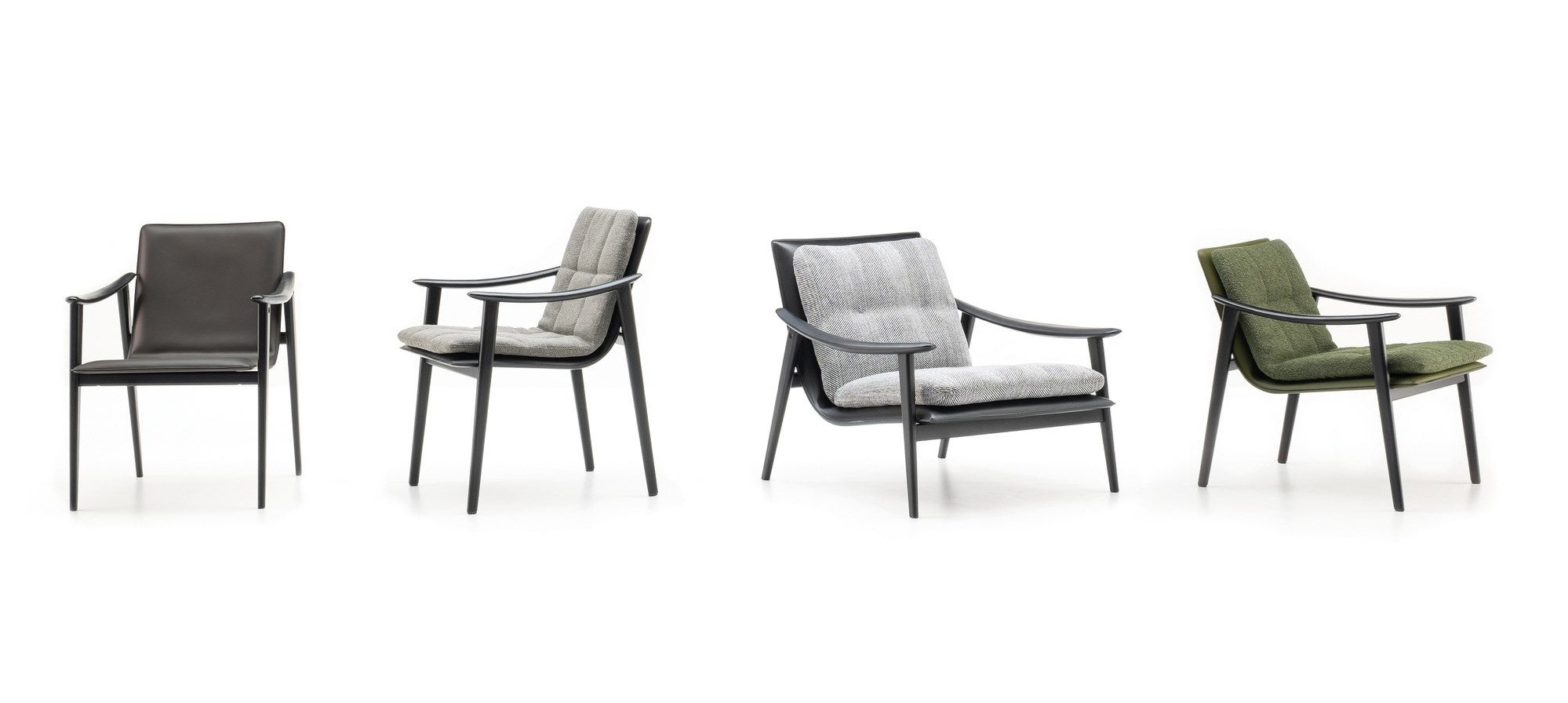 Кожаный стул со встроенной подушкой из ткани Minotti Fynn ARCH-00117472 - Вид №4