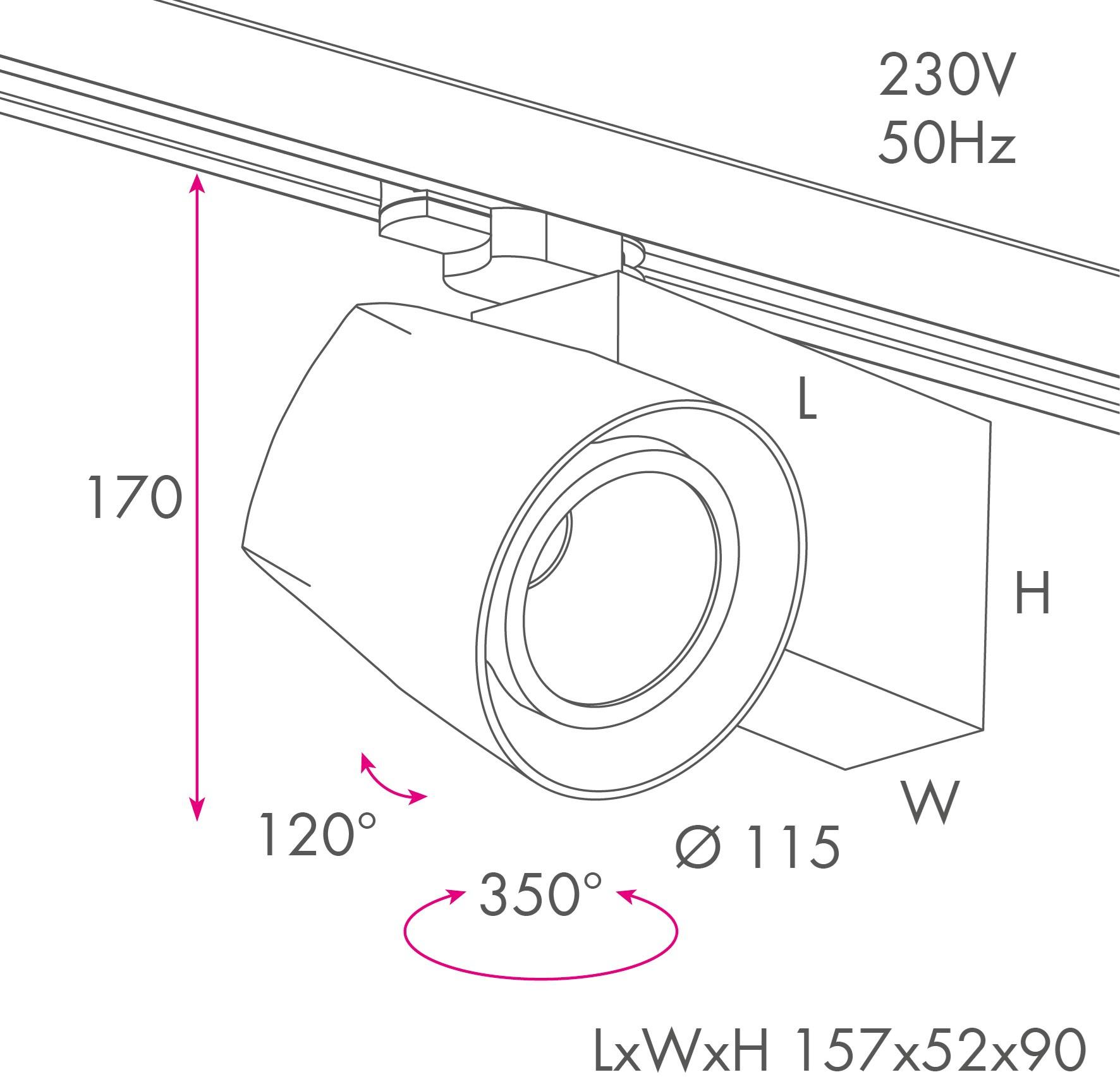 LUNOO Светодиодное освещение направляющих из алюминия с порошковым покрытием sun-id-1356831 - Вид №1