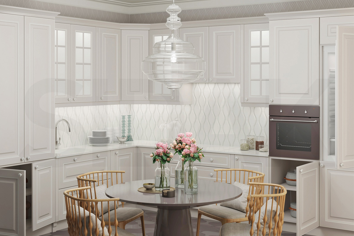 Фасады для кухни Патина Фрезеровка «Этьен+» 201 Графитовый SIST3120-7044 SIDAK - Вид №1