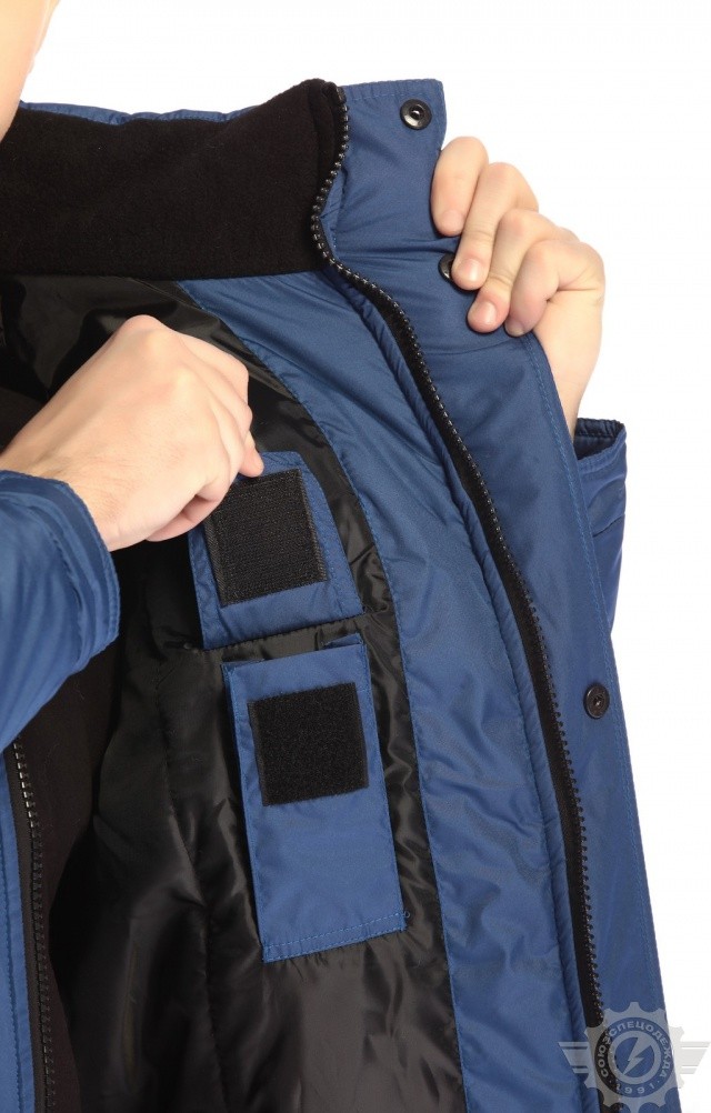 63665 Куртка "Стиль" василек-черная  Зимняя спецодежда  размер 60-62/170-176  - Вид №7