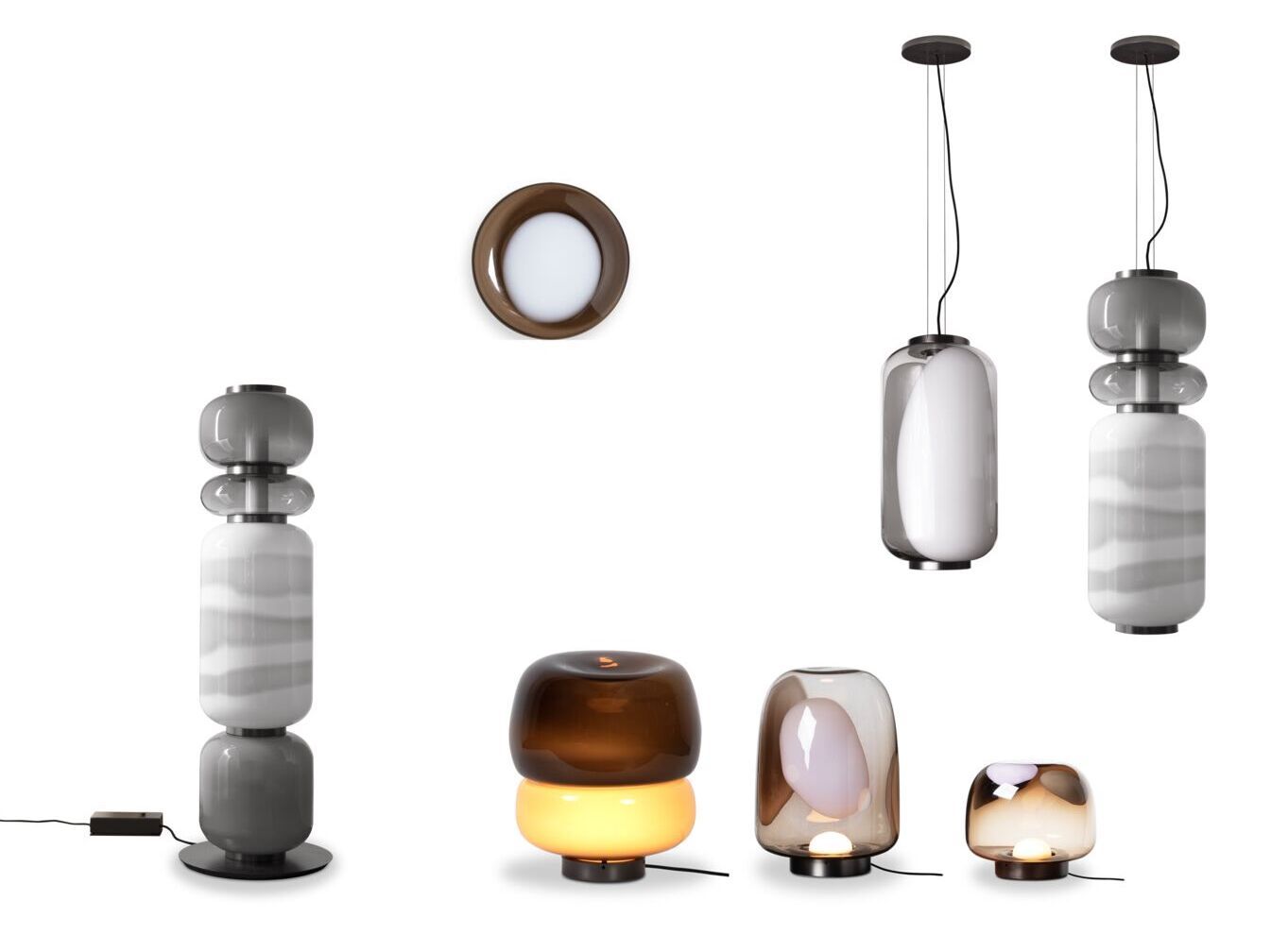 Светодиодная настольная лампа из дутого стекла Baxter Хайку ARCH-00062519 - Вид №5