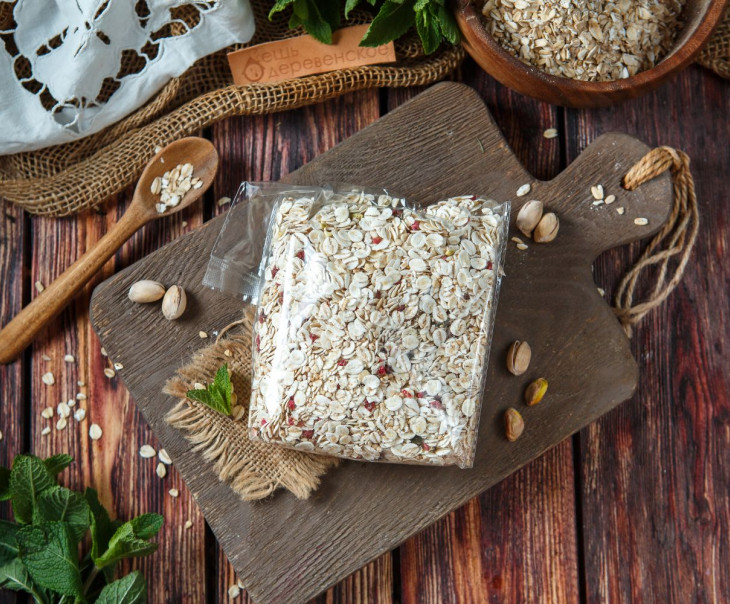 6062 Ячменные хлопья с малиной_250 г. Вкусляндия  - Вид №2