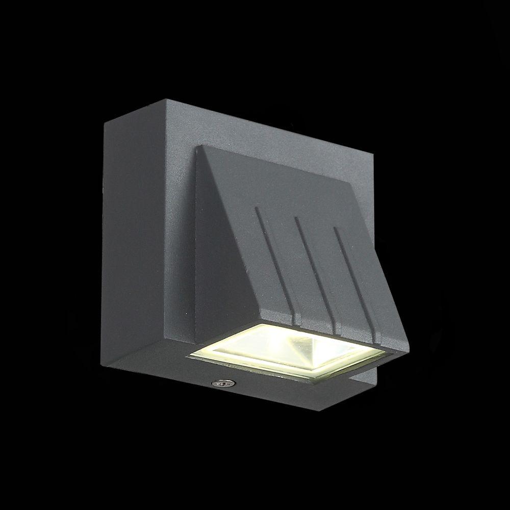 Уличный настенный светодиодный светильник ST Luce Smuso SL092.701.01 ST LUCE SMUSO 272517 Серый  - Вид №2