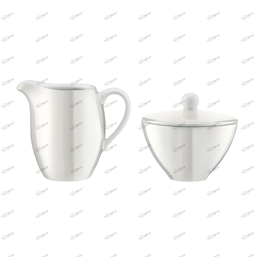 Набор из молочника 250 мл и сахарницы Pearl белый перламутр LSA International P26200363