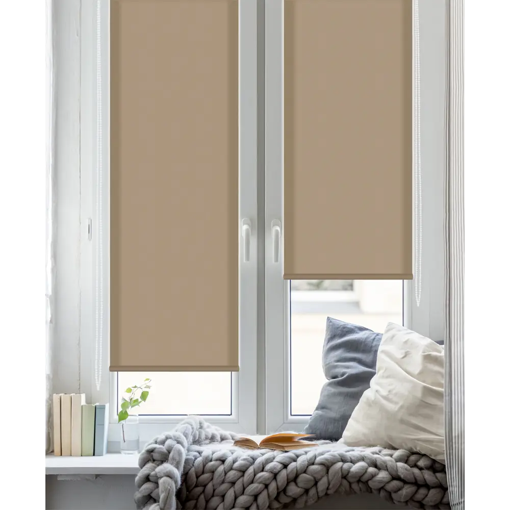 Штора рулонная Stars 55x160 см коричневая GARDEN STLM-2198522 - Вид №4