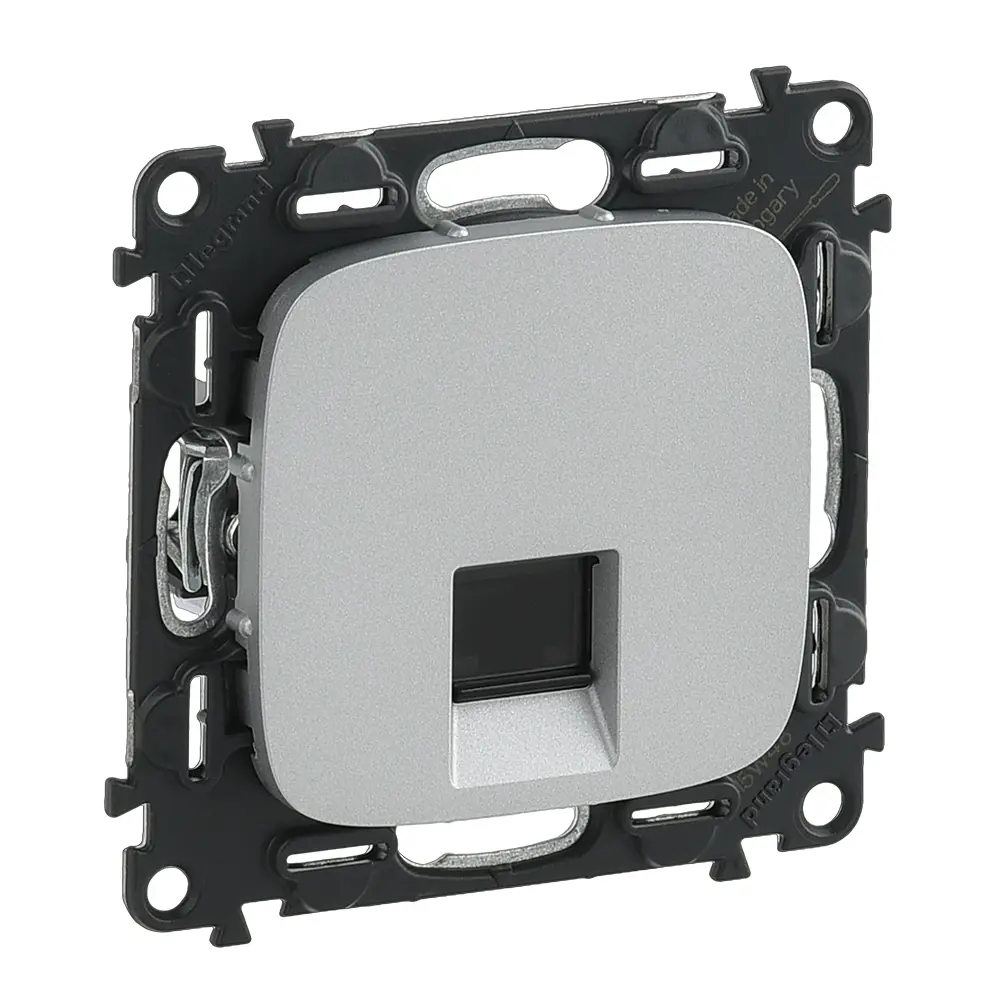Розетка компьютерная Legrand VLN-A RJ45 CAT5E UTP цвет алюминий 82763029 STLM-2090427 Valena Allure