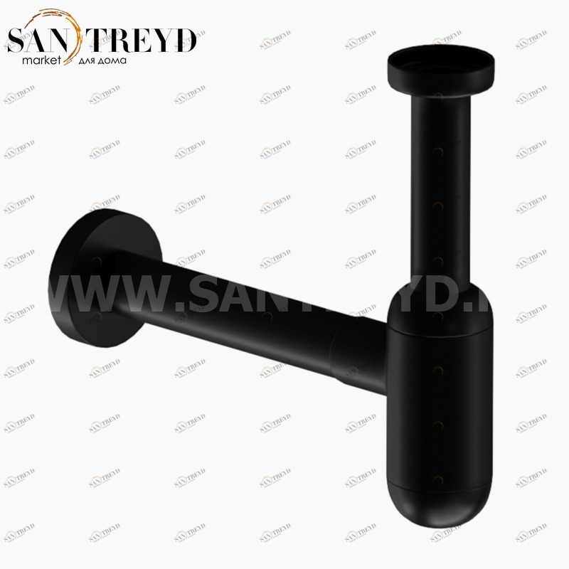 923531 Сифон для раковины Lux 1`1/4, цвет Черный бархат Kerasan Nolita Италия