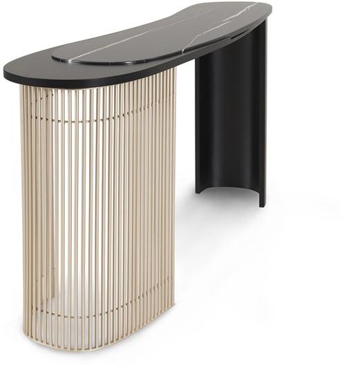 Greenapple Овальная консоль из мрамора и металла Perfect raw G702277  - Вид №1