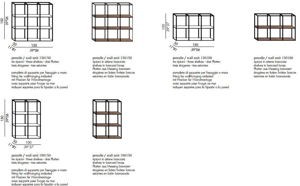 Meridiani Книжный шкаф с открытой стенкой из металла Hardy sun-id-1515374 - Вид №6