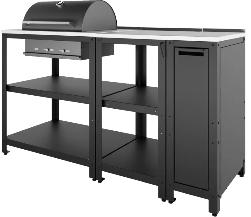 91770209 Комплект с грилем Эконом Veranda сталь 58x163x114 см STLM-0950873