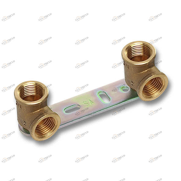 2977F1212100R SANHA 977F водорозетка ВР-ВР, латунь плоская планка 1/2x1/2x100 мм 