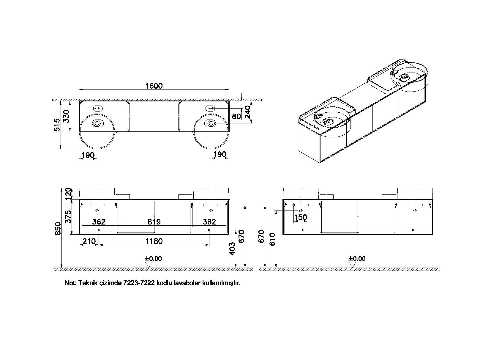 62438 Раковина Vitraglobal Voyage - Вид №1