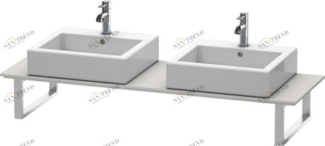 XL017C00707 Консоль для накладных раковин и встраиваемых умывальников, для угла справа X-Large #XL017C 480 мм Бетонно-серый матовый декор Duravit