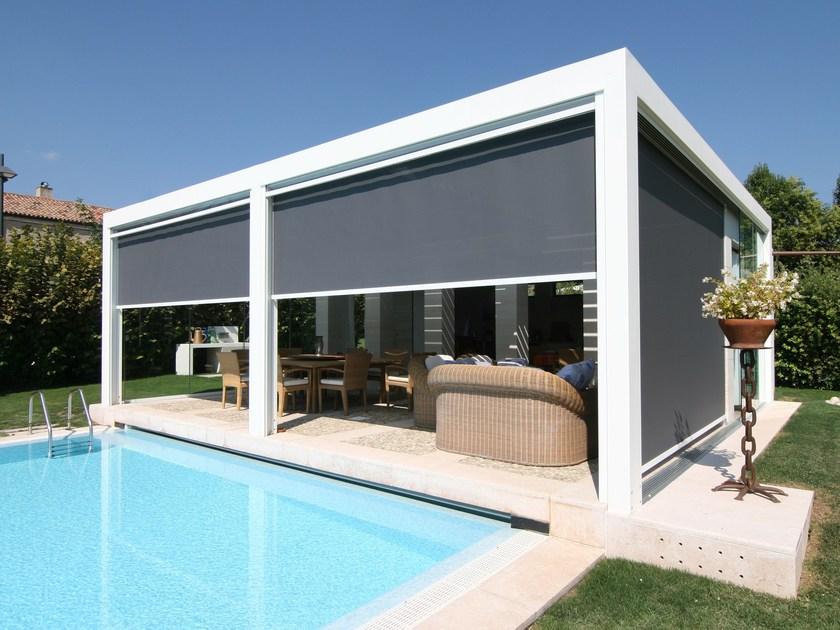 STUDIO 66 Отдельностоящая алюминиевая пергола со складывающимися жалюзи sun-id-1500171 - Вид №1