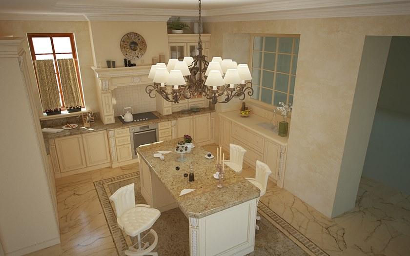 Martini Interiors Кухня из лакированной древесины с островом на заказ sun-id-1425332 - Вид №1