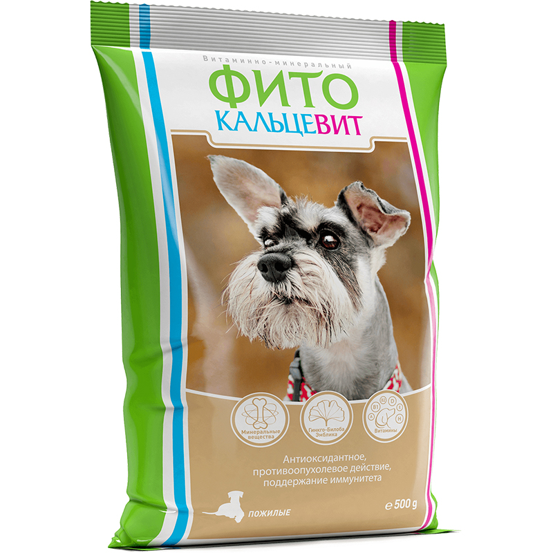 ПР0051301 Подкормка для пожилых собак MEALBERRY Фитокальцевит 500г БИОФАРМТОКС НПФ 