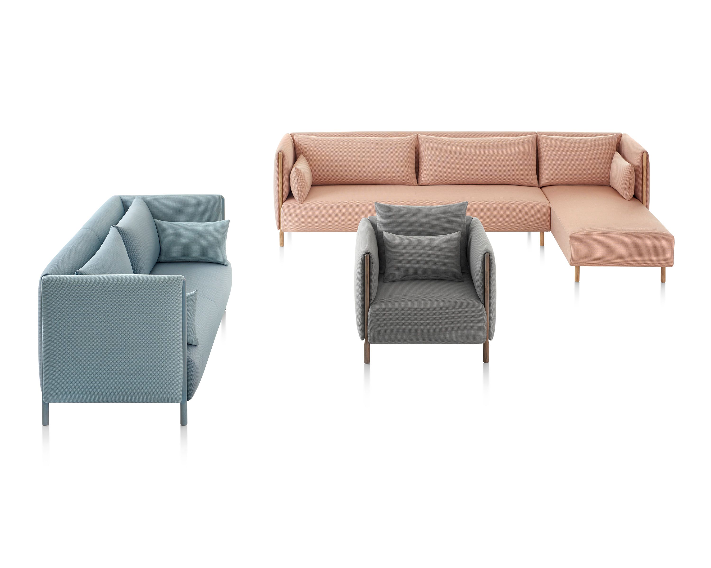 3-местный тканевый диван с полуостровом Herman Miller ColourForm ARCH-00049782 - Вид №1