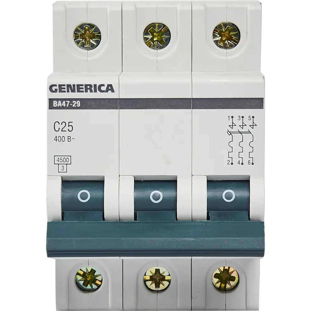 Автоматический выключатель Generica ВА47-29 3Р для защиты электросети 84798312 STLM-0055298 - Вид №1