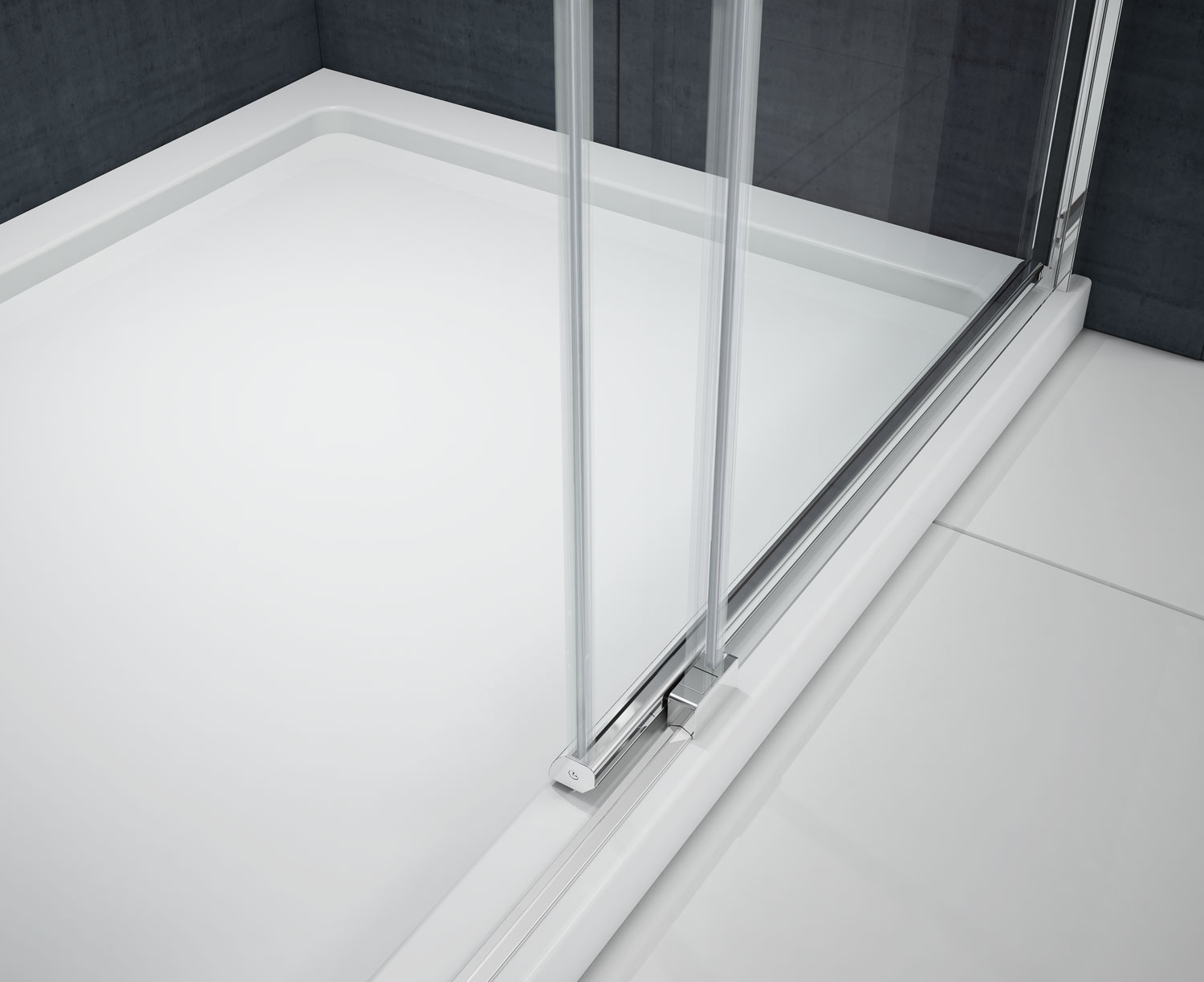 Дверь душевая для установки с боковой панелью MBLA1200R Merlyn MBOX Хромированный  - Вид №4