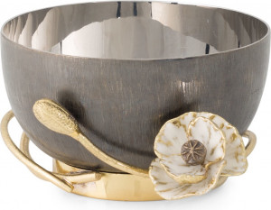 10642286 Michael Aram Чаша декоративная Michael Aram Анемоны 17см, сталь нержавеющая Сталь нержавеющая