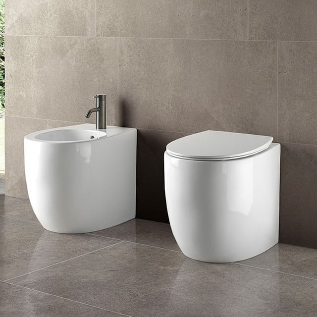 S557T0R0V7.142 Приставной унитаз напольный Розовый A. e T. Italia Dot Италия AeT ITALIA DOT 2.0 - Вид №1