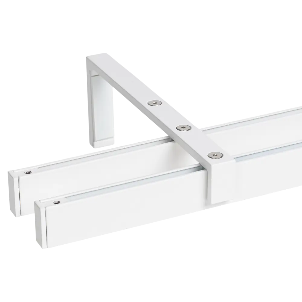 Настенный карниз раздвижной двухрядный Orbis Mini 160 см металл цвет белый матовый STLM-2028066