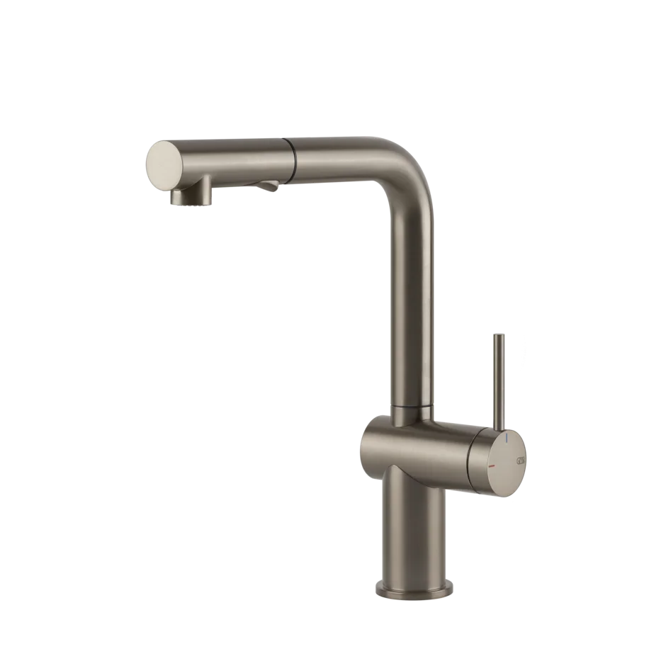 Смеситель для раковины 60435 149 Gessi Inedito МАТОВЫЙ НИКЕЛЬ FINOX 60435149