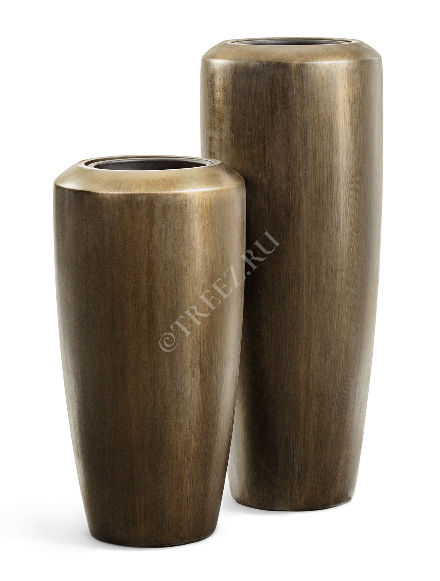 41.3321-07-045-GRP-090 Кашпо  Effectory - серия Metal - Высокий конус Design - Чернёная бронза Цветочная коллекция 