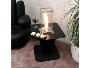 Стеклянный журнальный столик для каминов на биоэтаноле